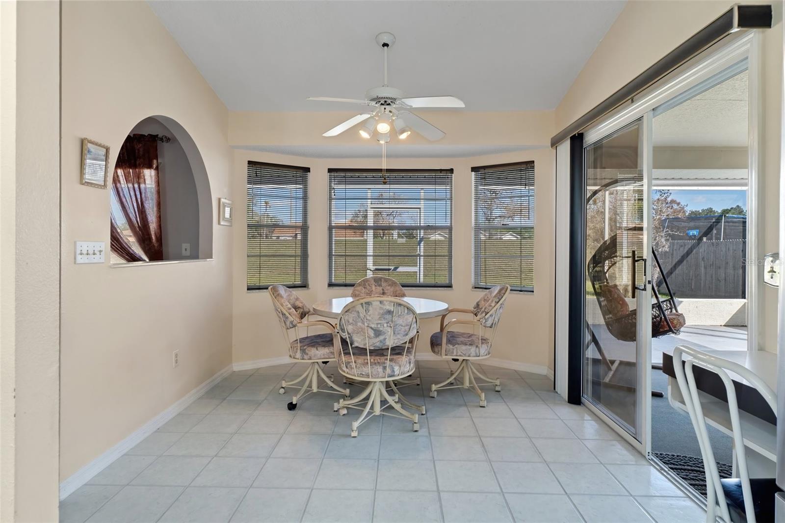 Kitchen Nook with Sliders to Covered Lanai