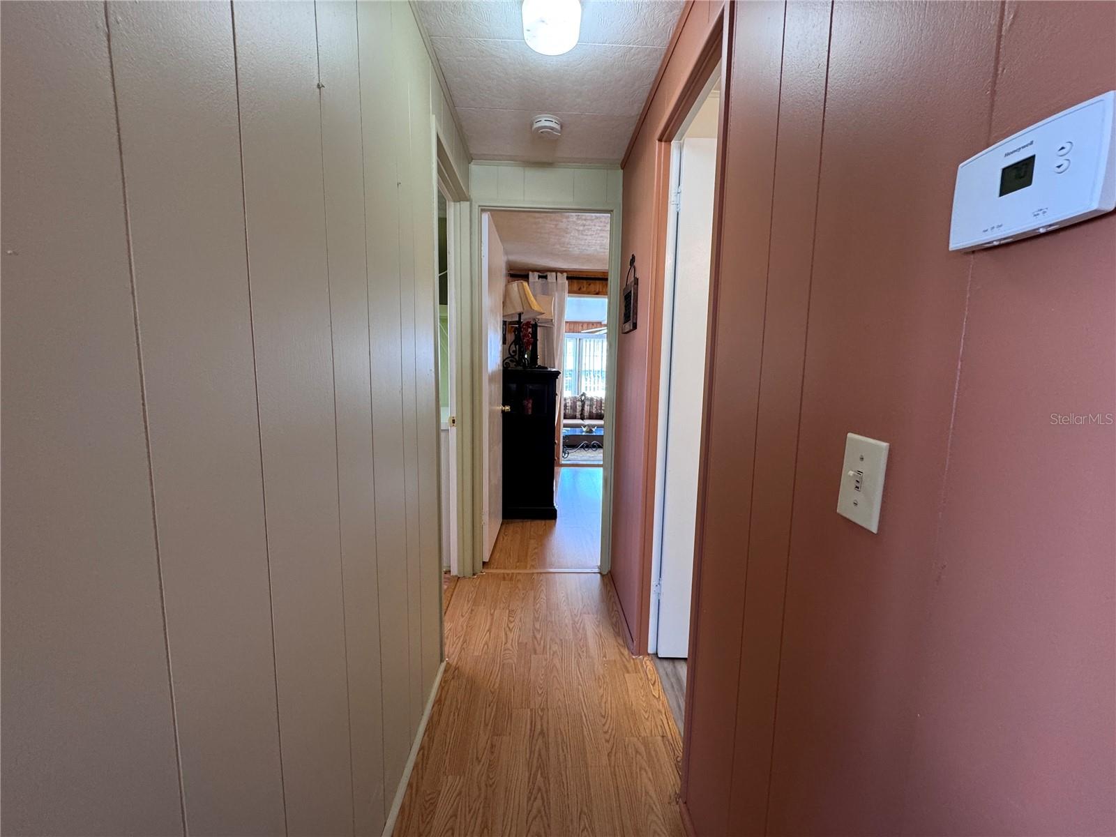 Hallway to the back of the home.