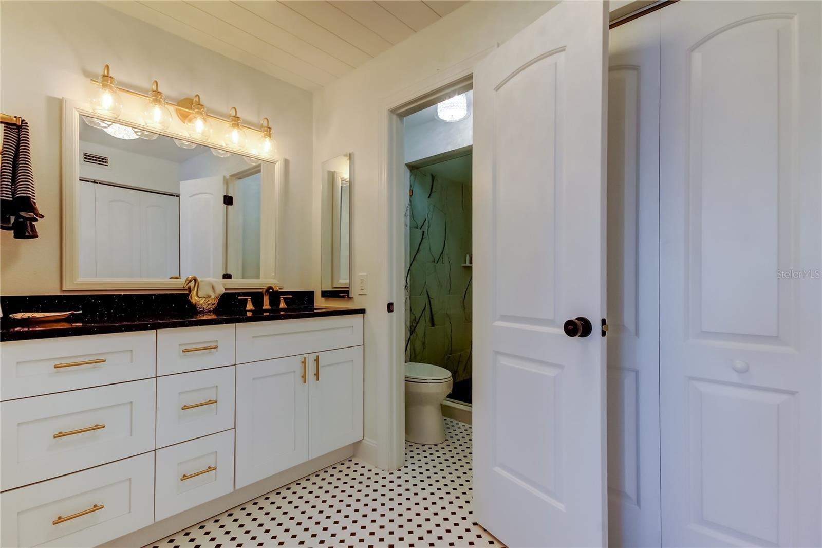 Ensuite Bath with walk-in closet & extra linen closets