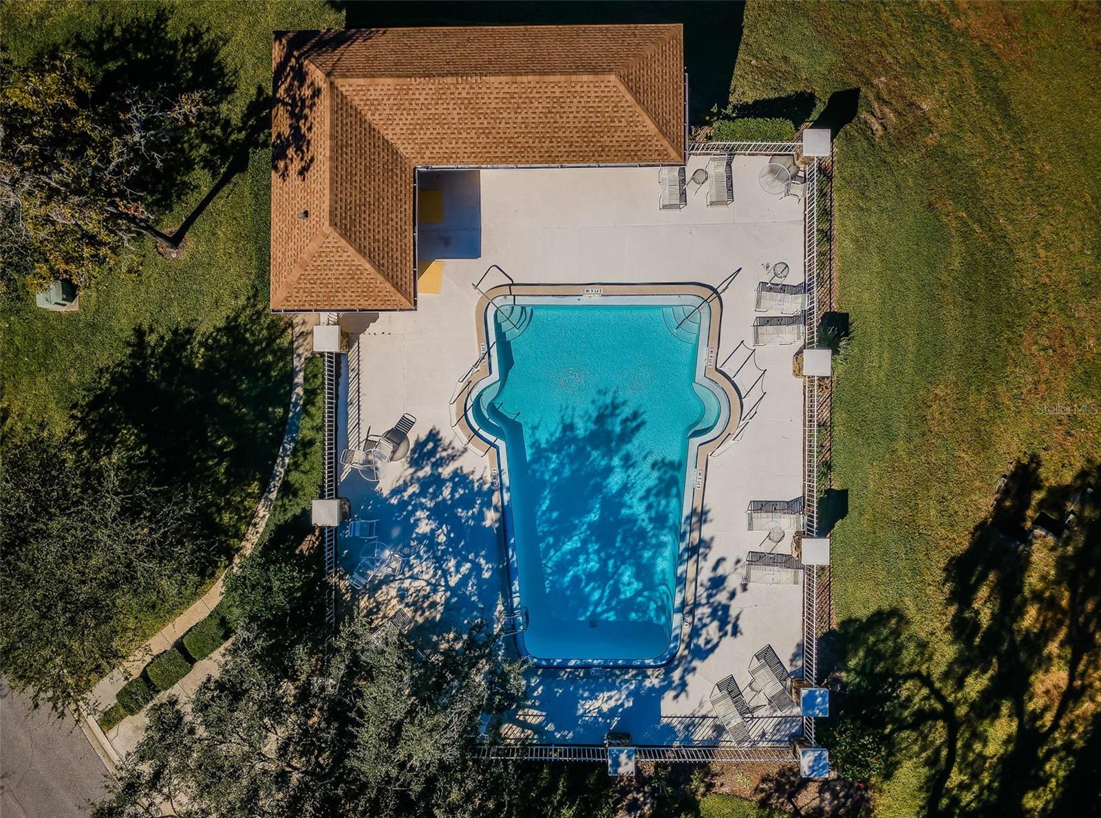 Community Pool aerial View