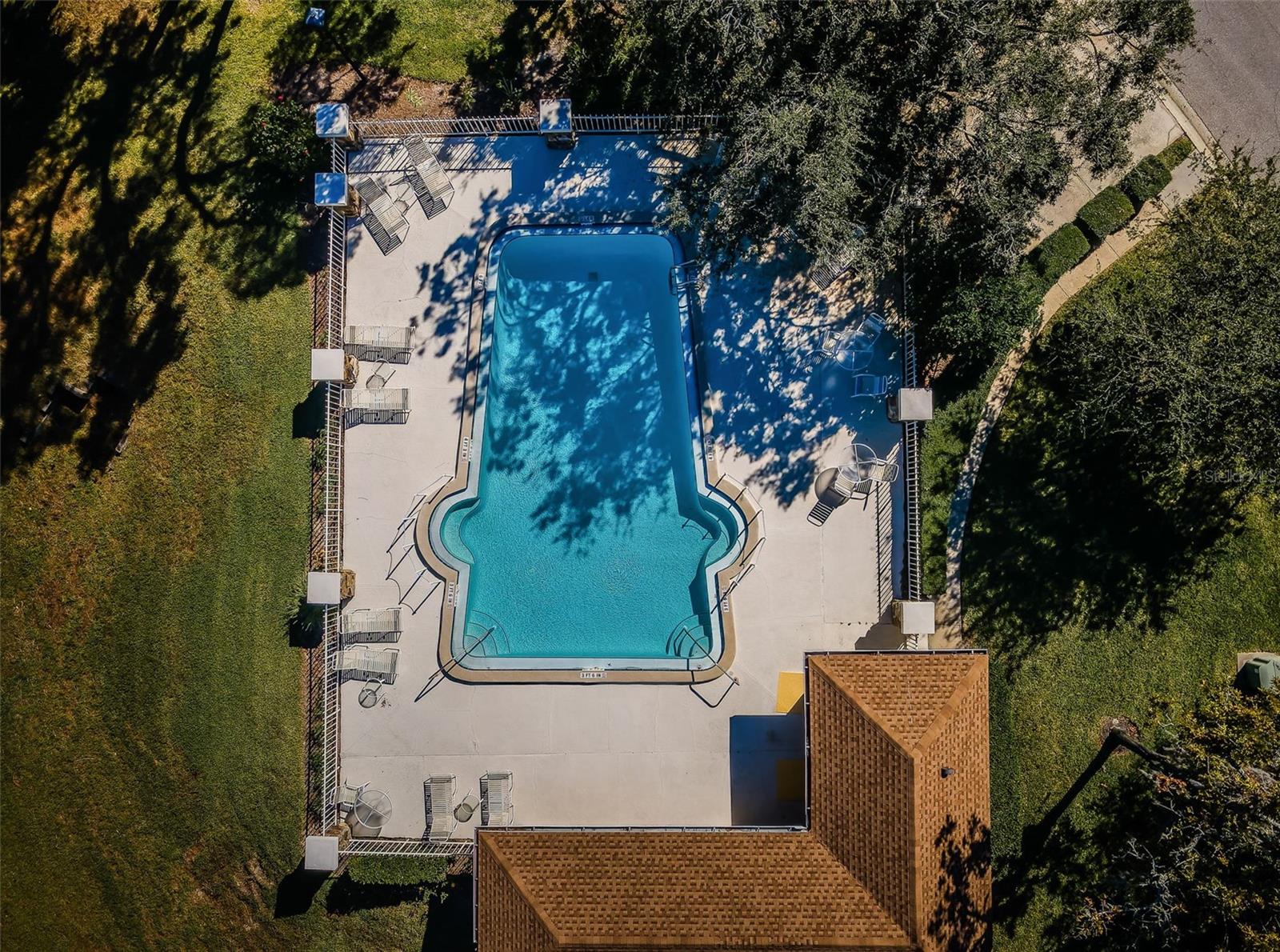 Community Pool aerial View