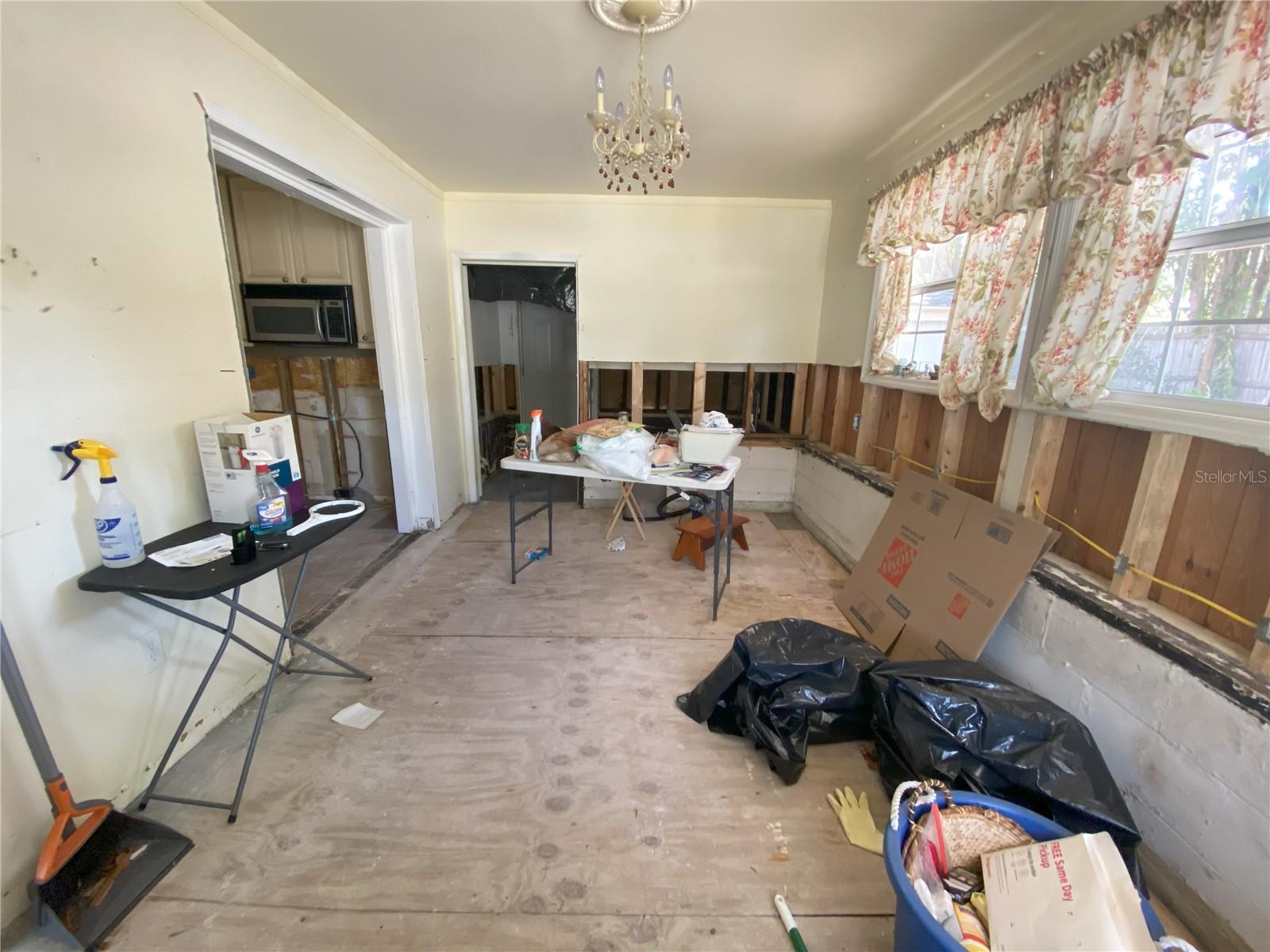 Walk into the dining room