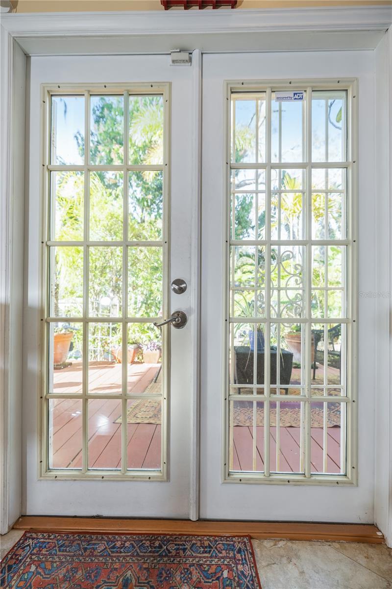 French Doors to Backyard