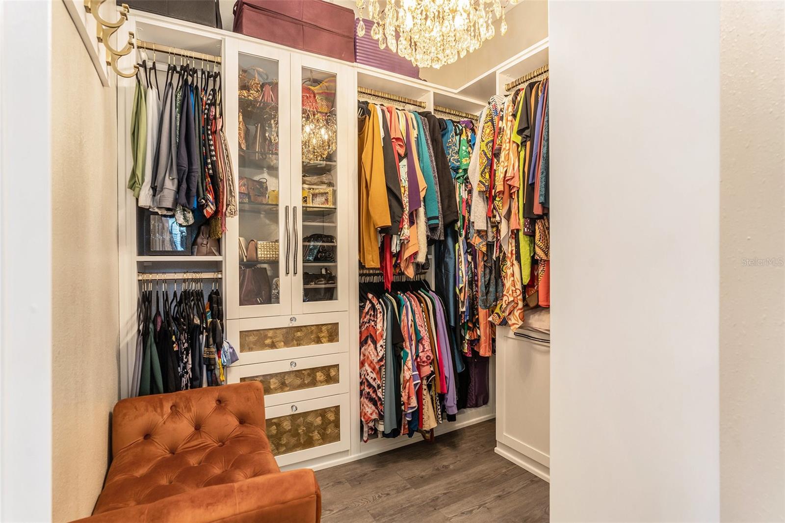 --  Second Walk-In Closet w/ Custom Designed Built-Ins and Lighting  --