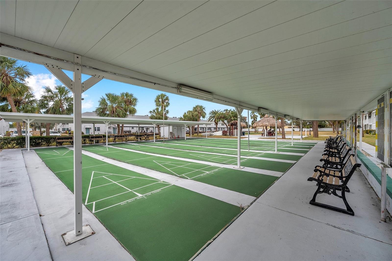 Shuffleboard area to enjoy!