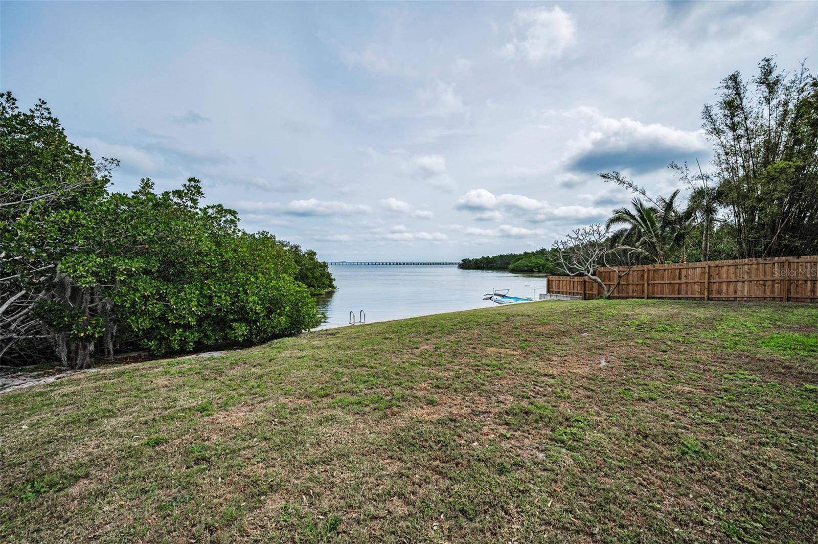 Back yard/water view