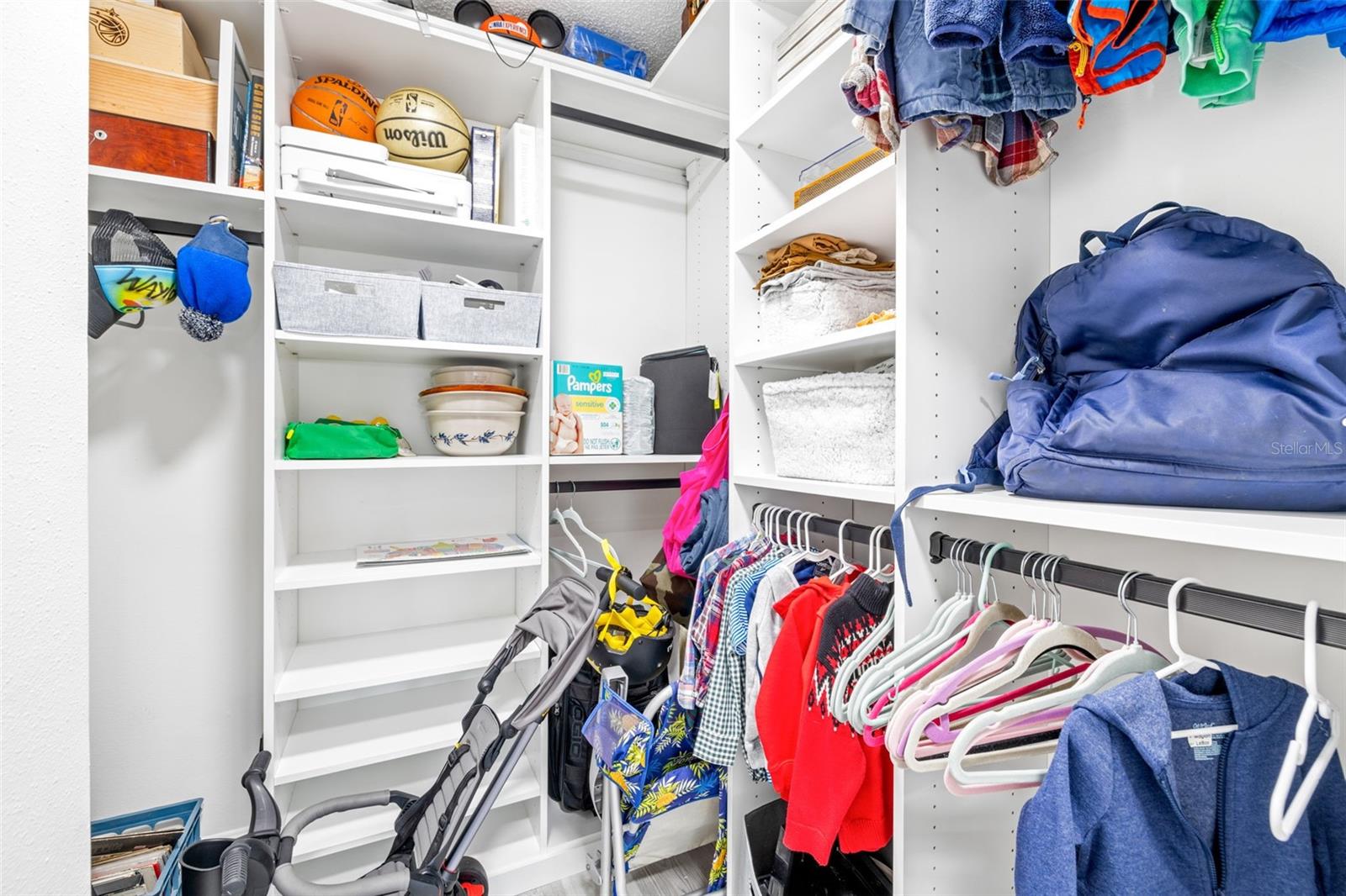 Guest bedroom walk in closet