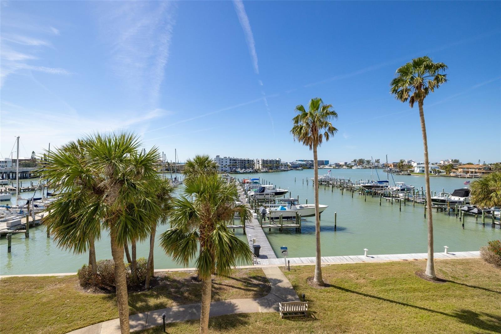 Community marina looking towards the Gulf