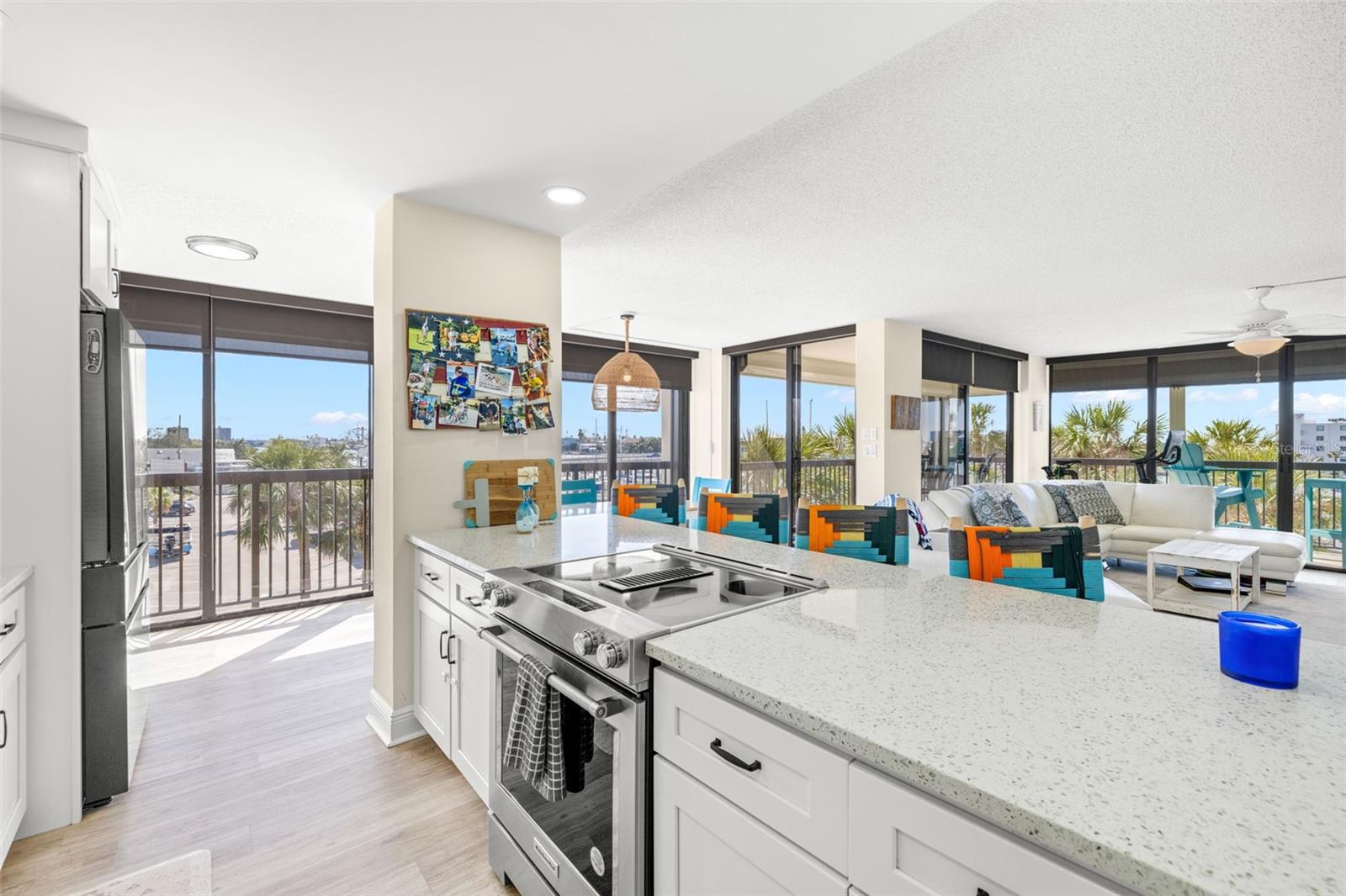 Open floor plan kitchen to main living area