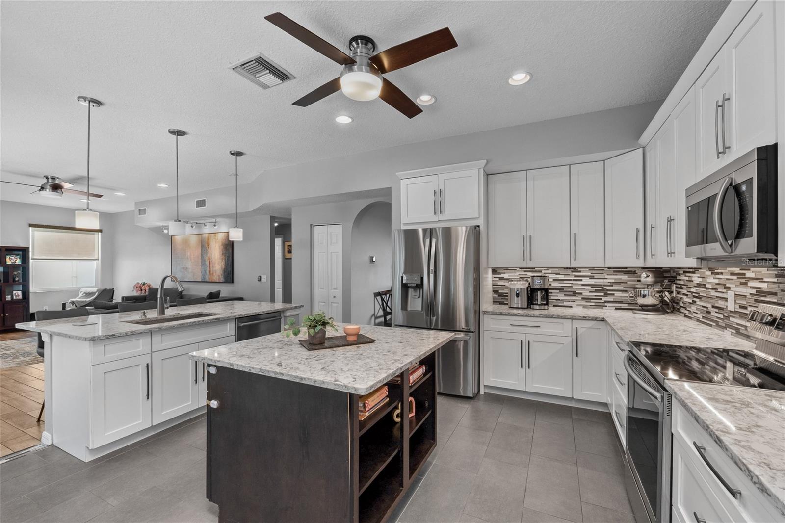 Kitchen is open to Family Room