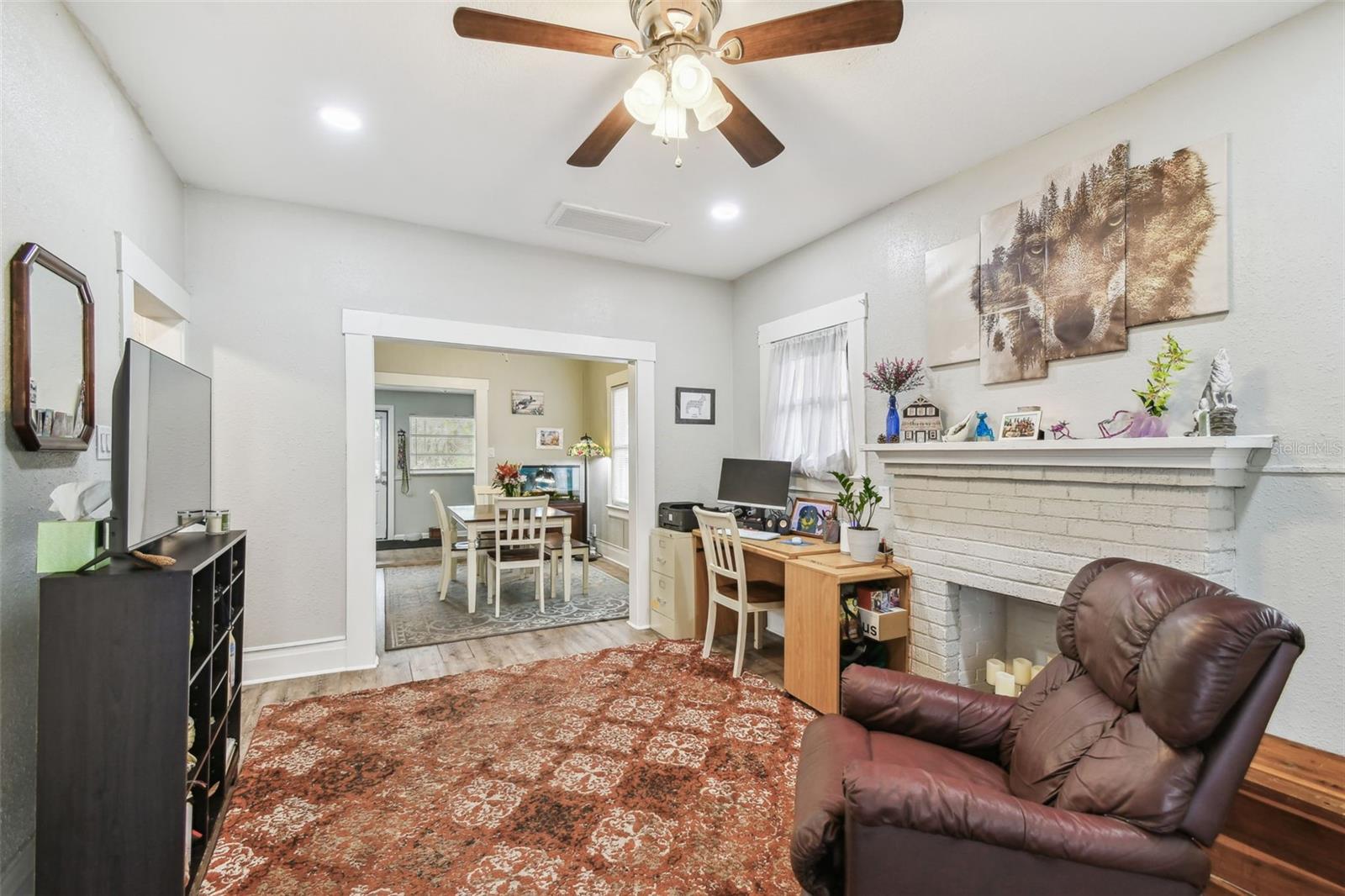 Living Room with Fireplace