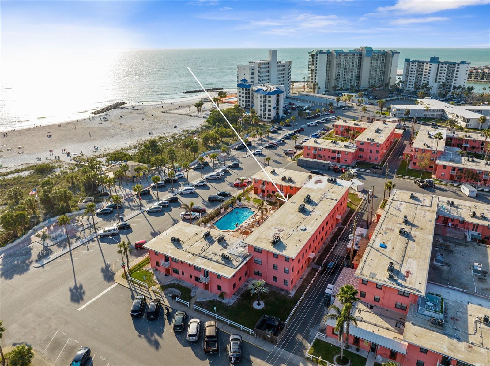 Top floor unit! Views of the pool and Gulf of America!