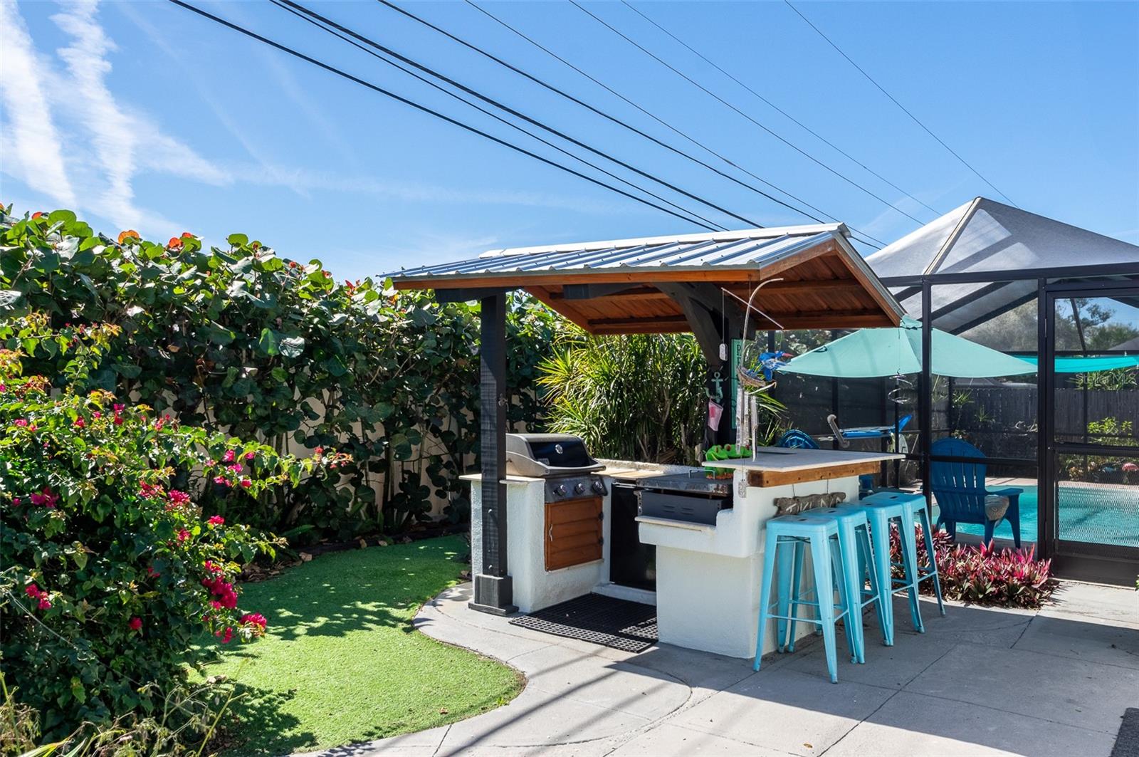 Outdoor Grill and Fridge