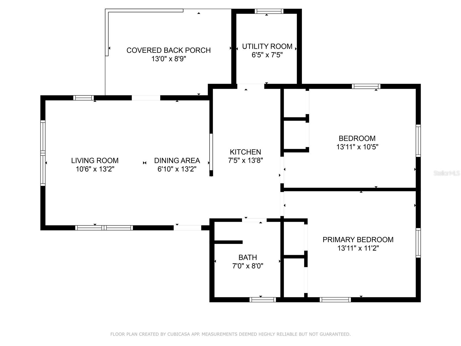 Floor plan with est measurements