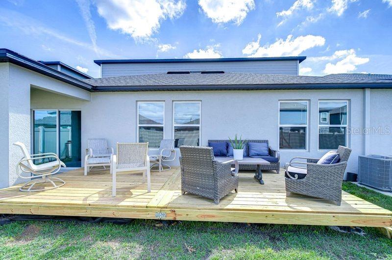 Custom built deck for entertaining and chilling out.