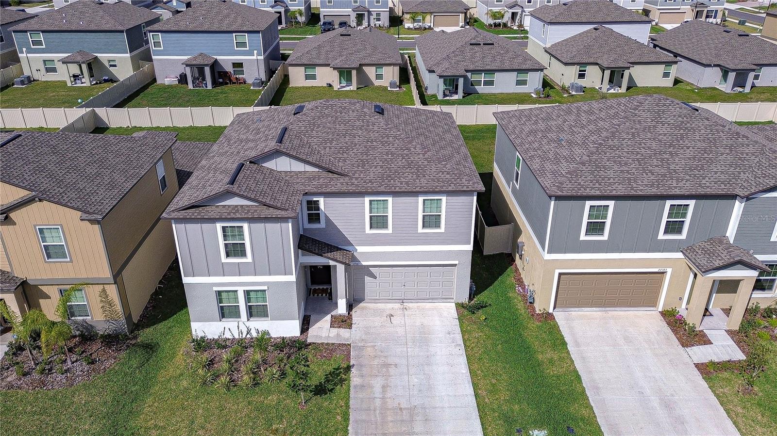 Aerial view of house