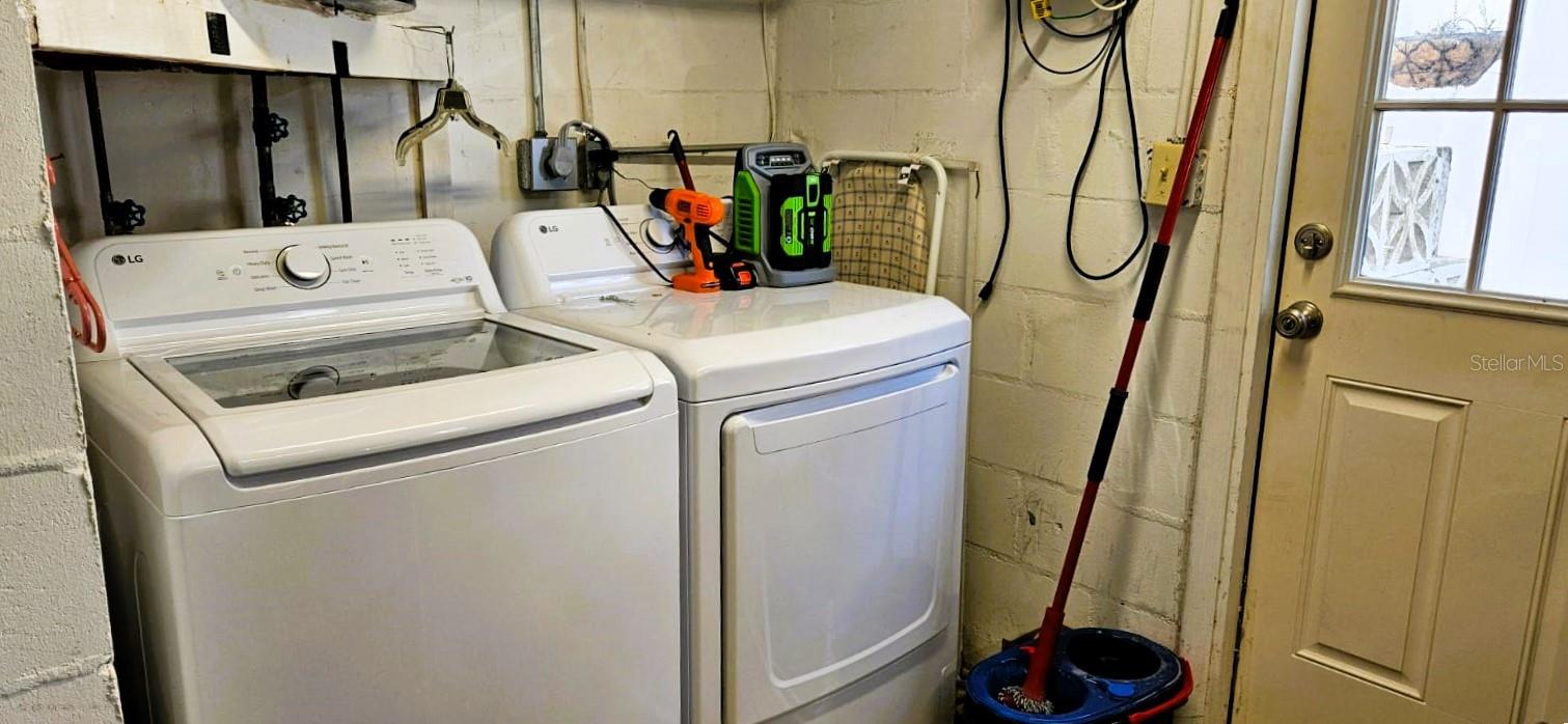 Laundry in garage