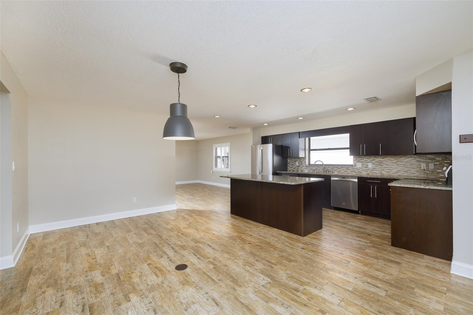 Dining room and kitchen