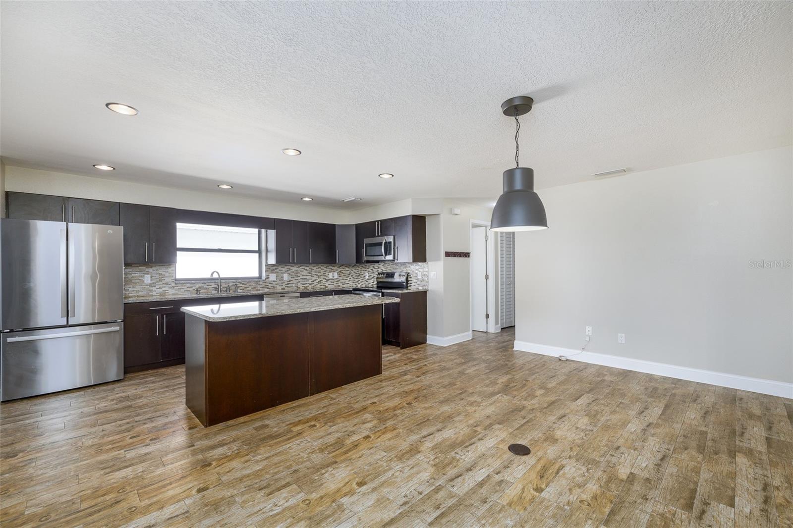 Dining room and kitchen