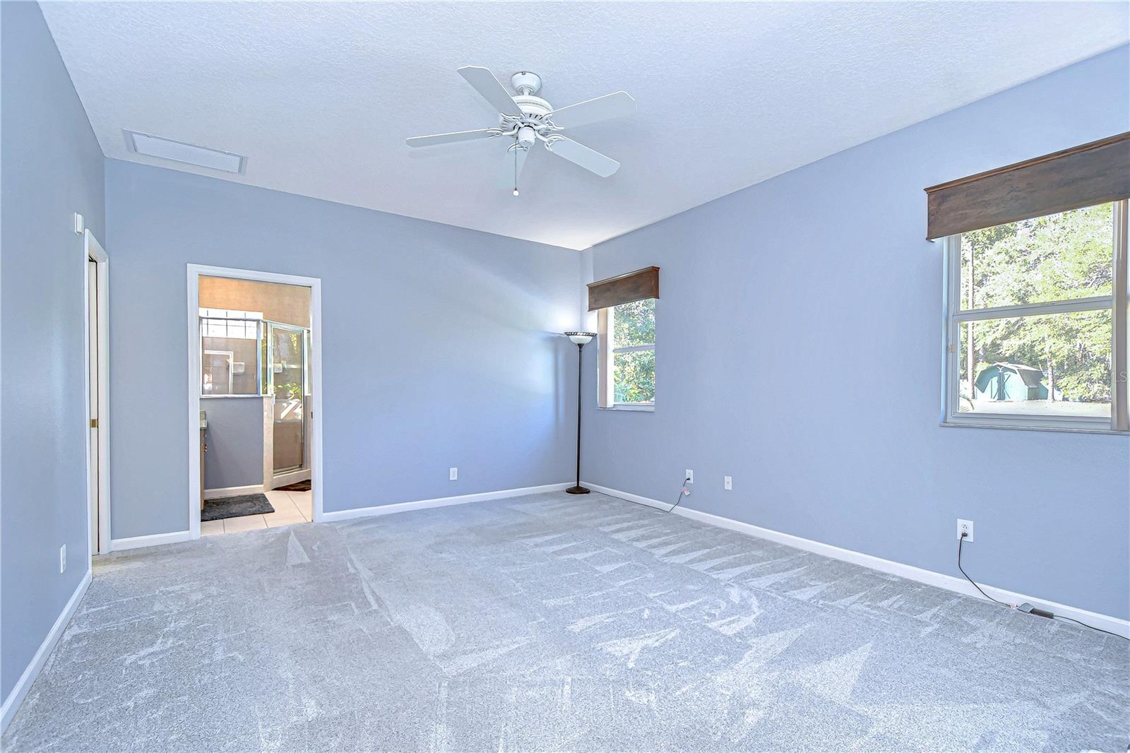 Bright and spacious primary bedroom featuring soft carpet underfoot and ample natural light—your perfect retreat for rest and relaxation.