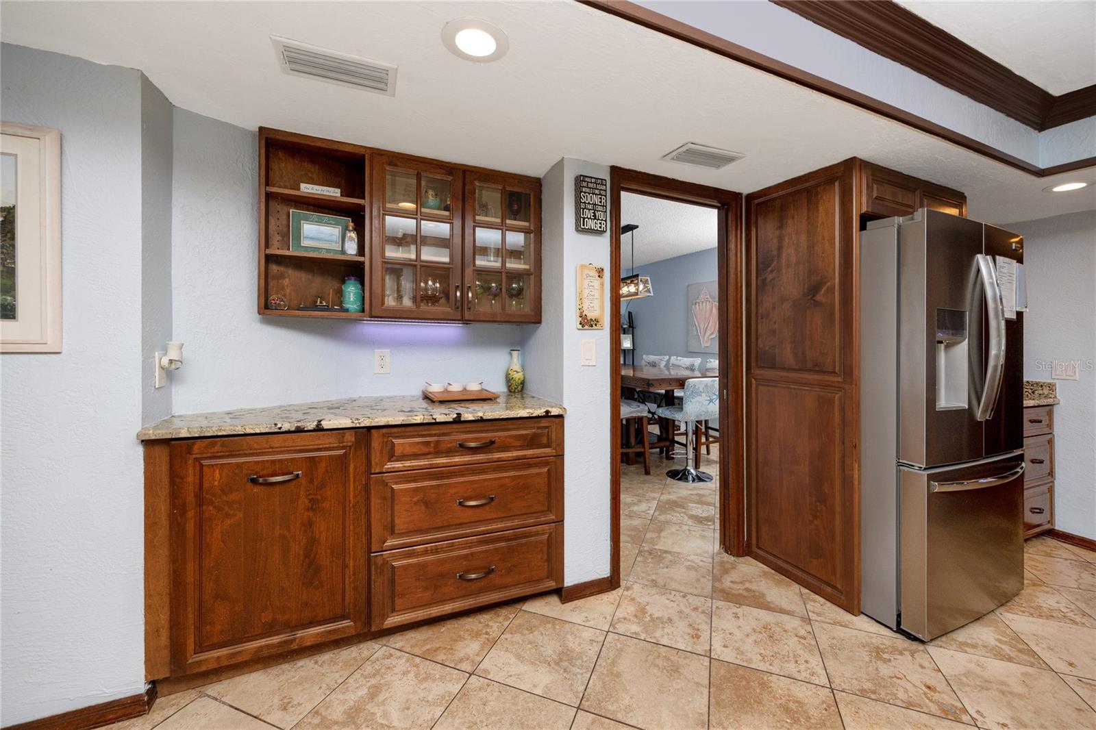 Wine bar in the kitchen