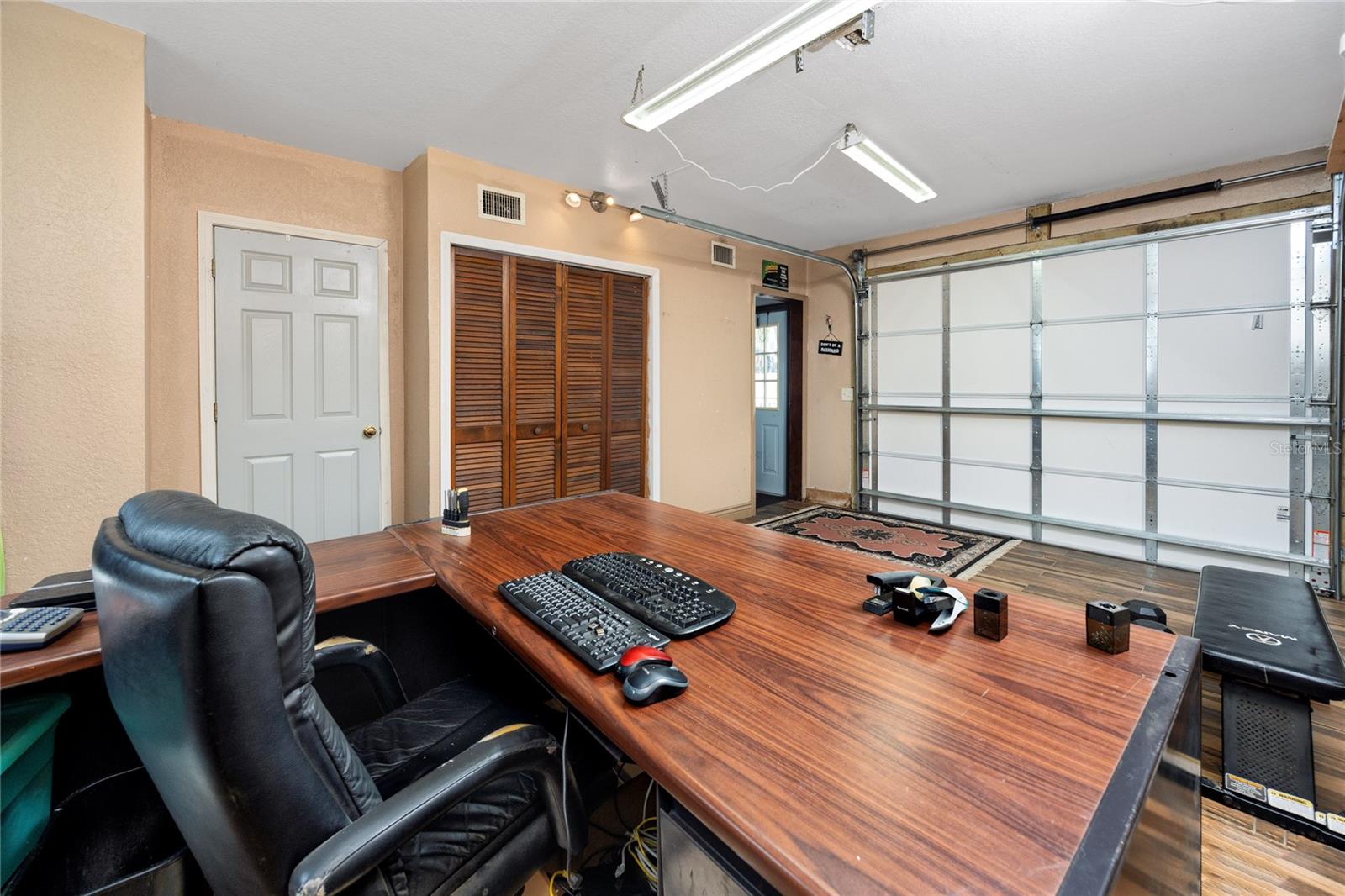 1st garage converted into an office.