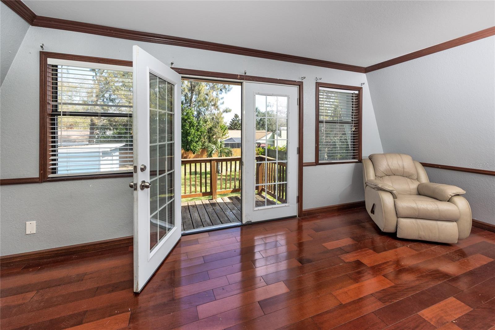 French door in the guest house.