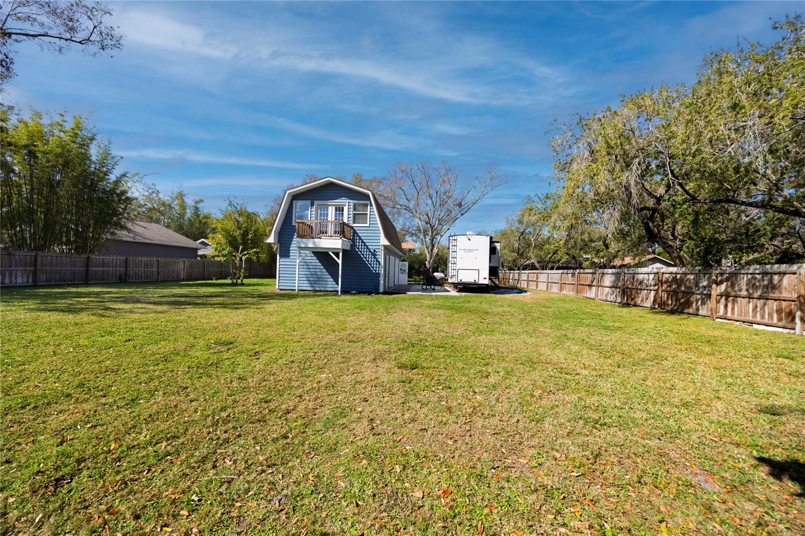 Backyard view of the guest house