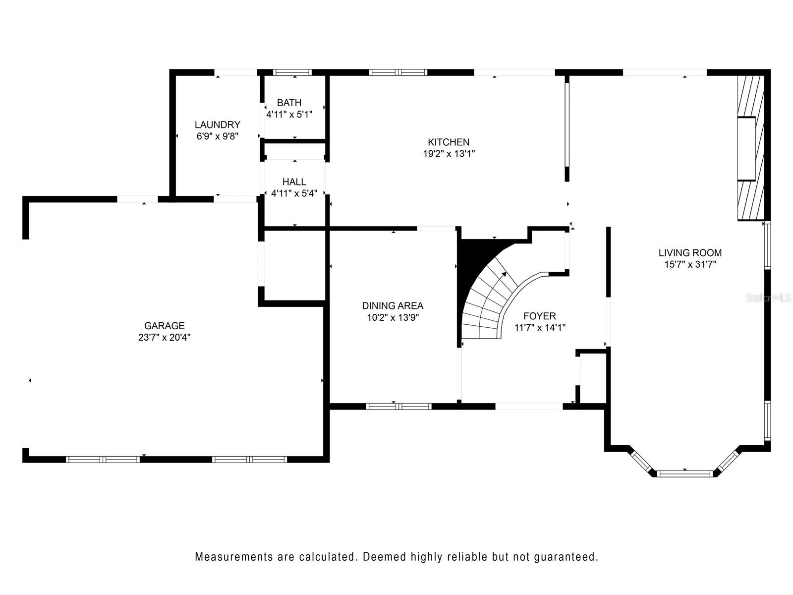 Main House - floor plan of downstairs