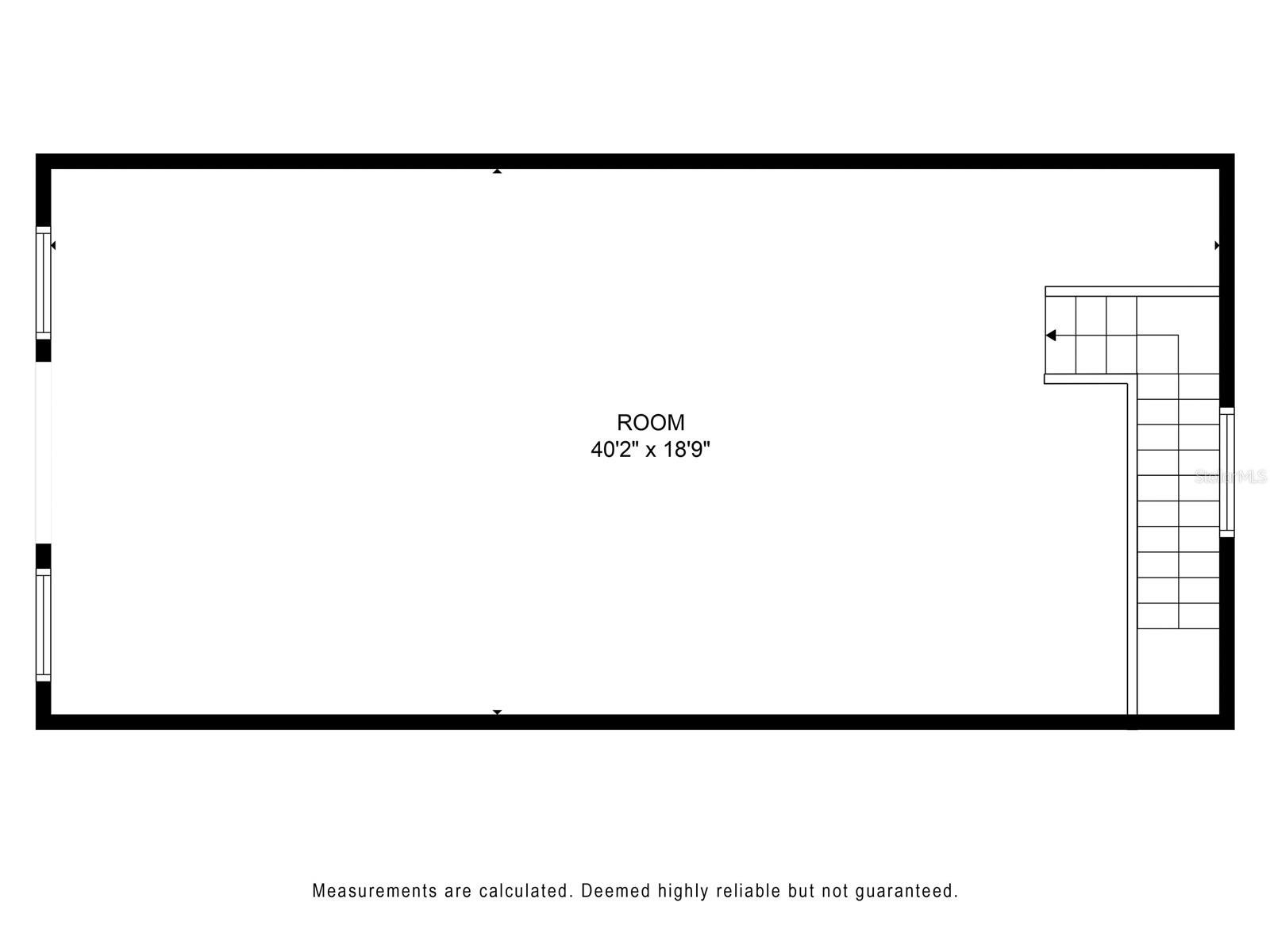 Guest house - floor plan of upstairs