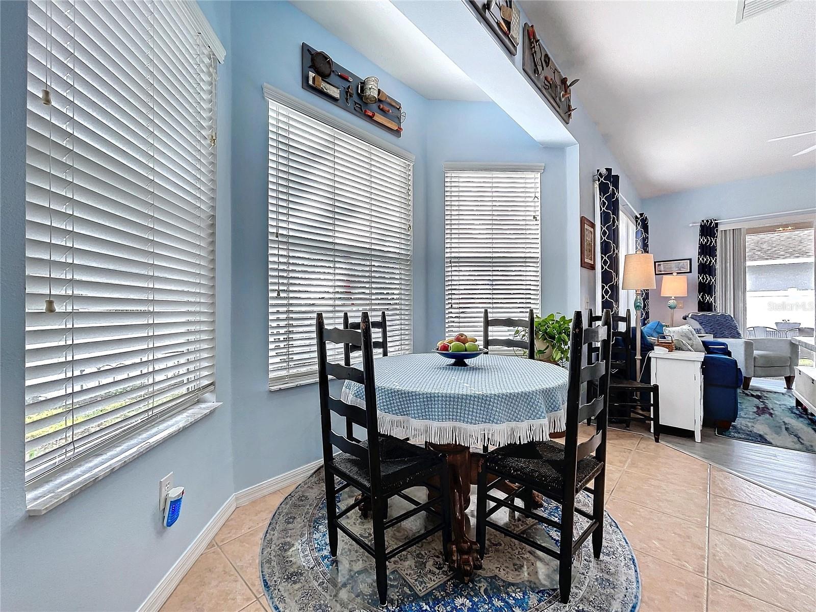 Windows add light and steps away from Family Room