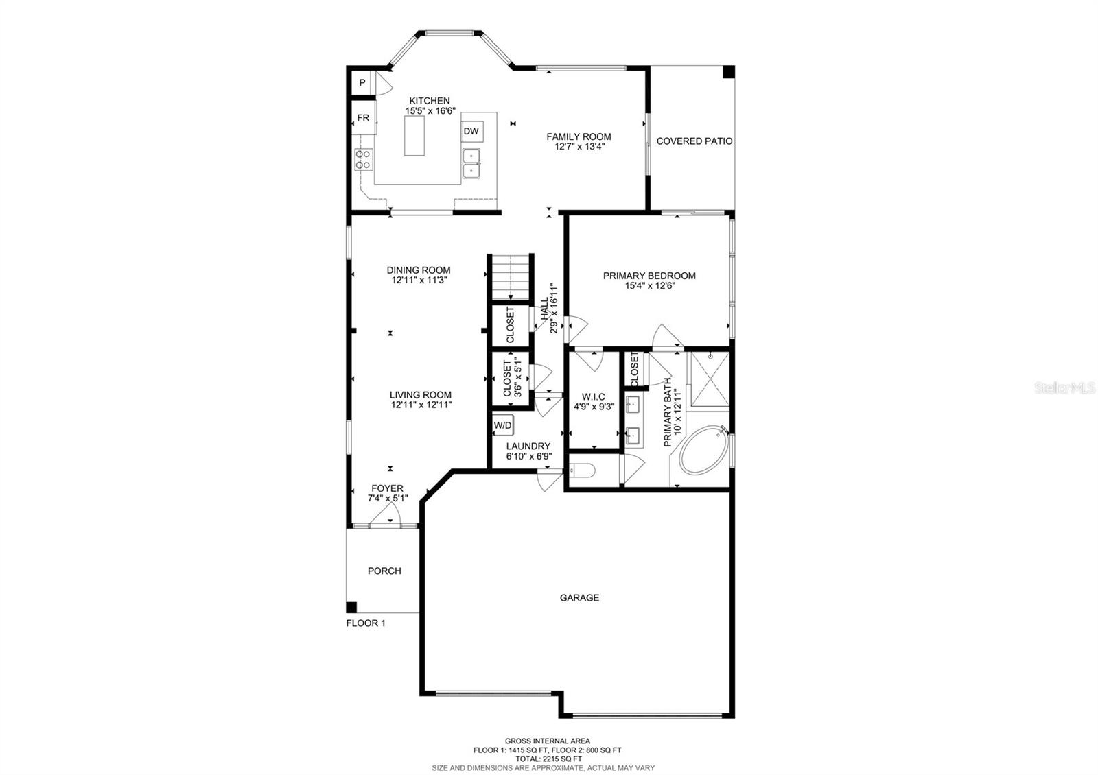 Floor plan of first floor