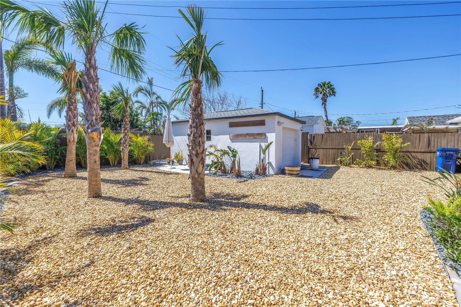 Low maintenace beautiful backyard with irrigation