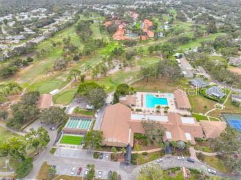 Main clubhouse, pool and golf course