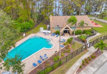 Lodge and pool on Lake Tarpon