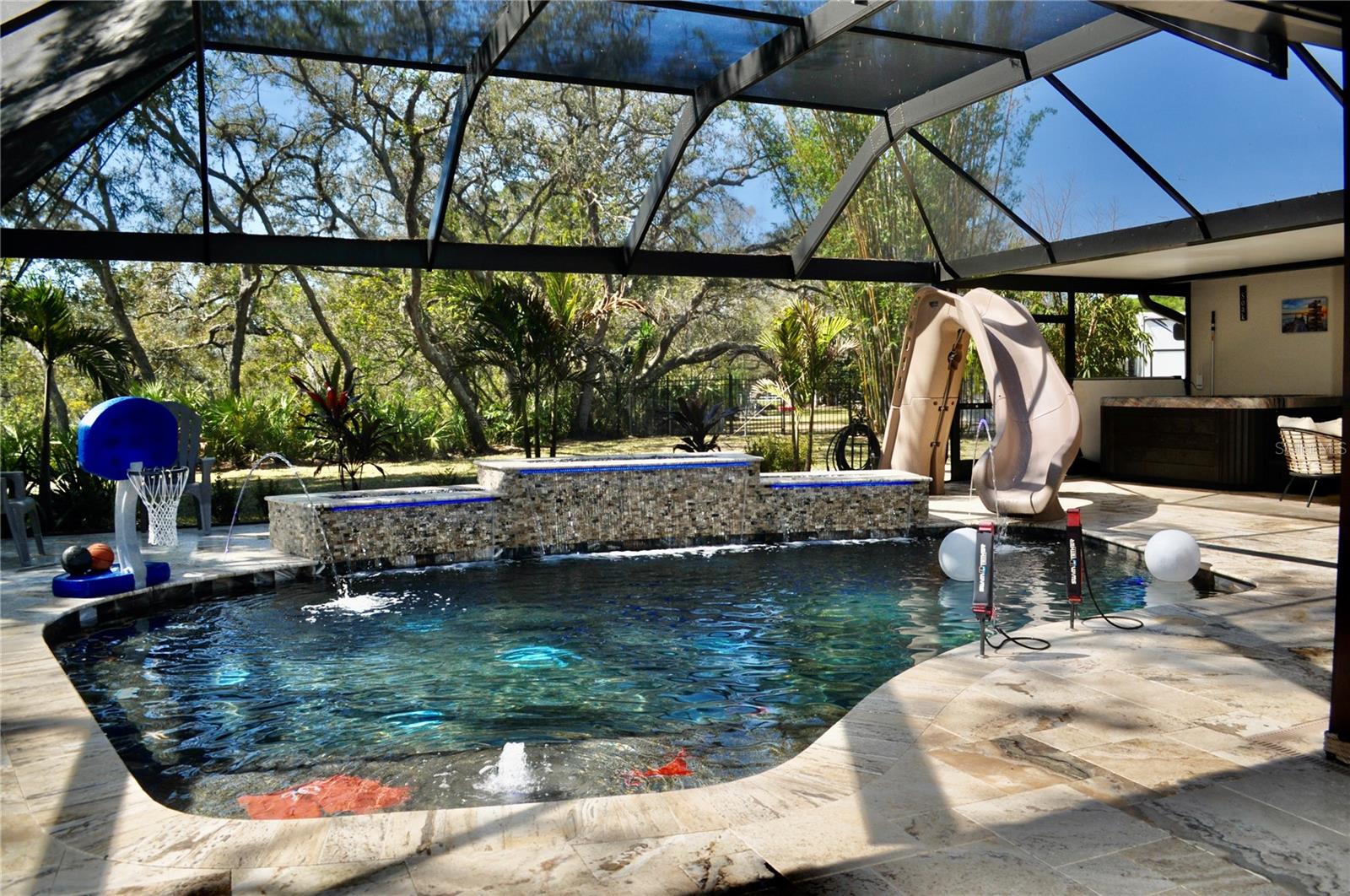 Gorgeous solar heated salt pool