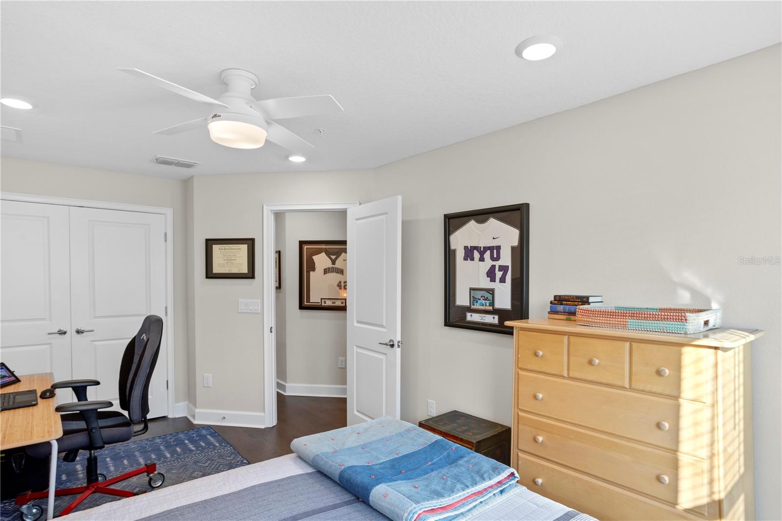 Bedroom #3 Double wide closets and fans in all the bedrooms and family room