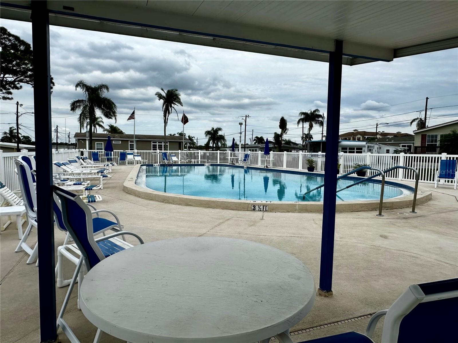 Pool with loads of seating