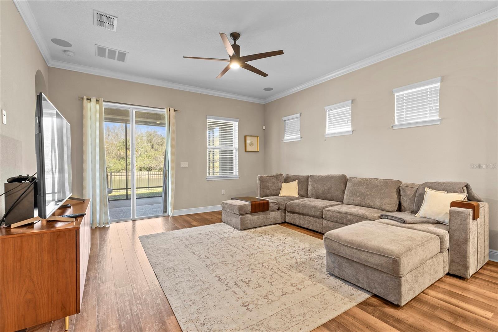 Living Room w/Built In Speakers