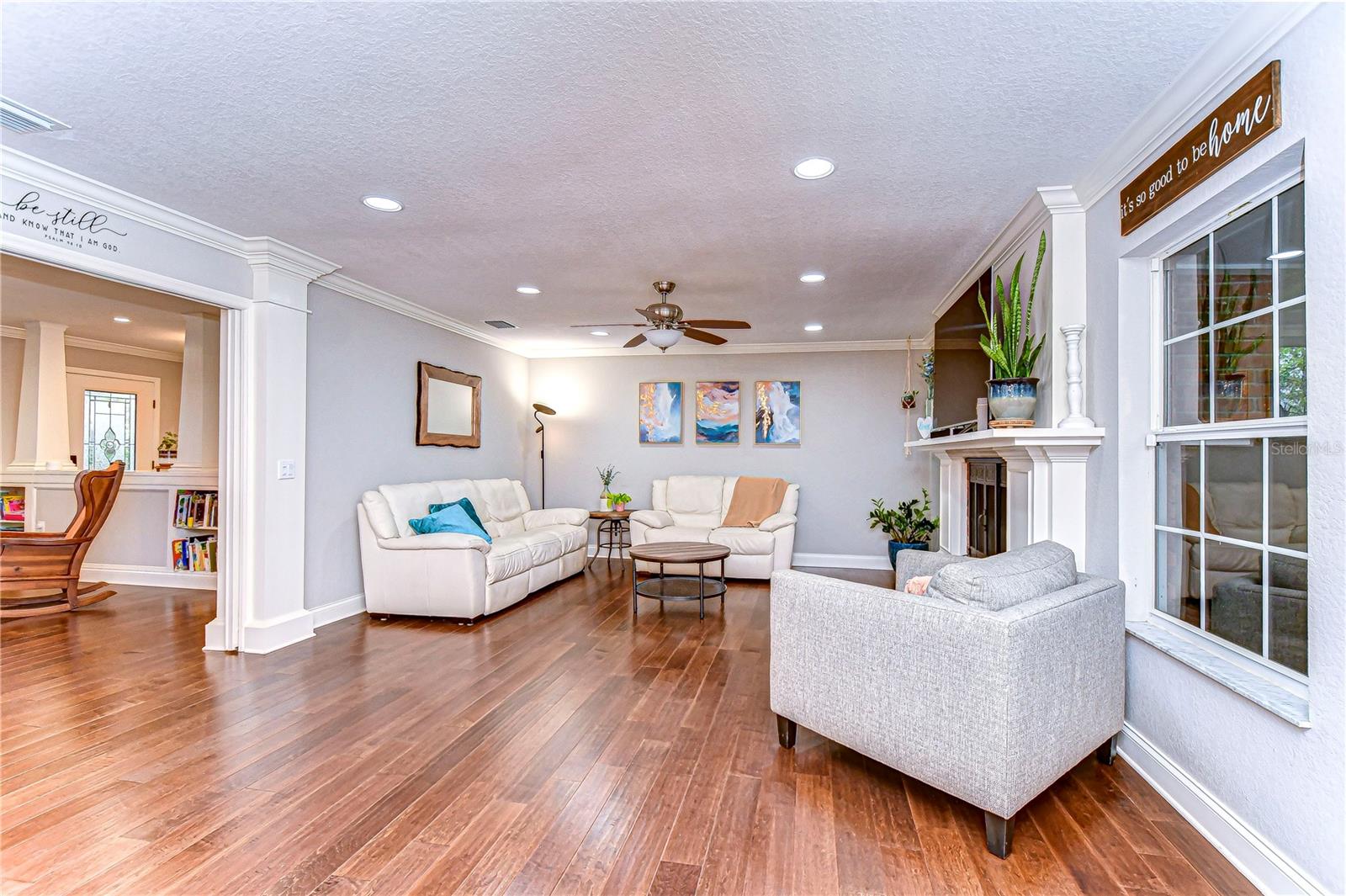 Step into elegance with this spacious living room, perfect for cozy gatherings.