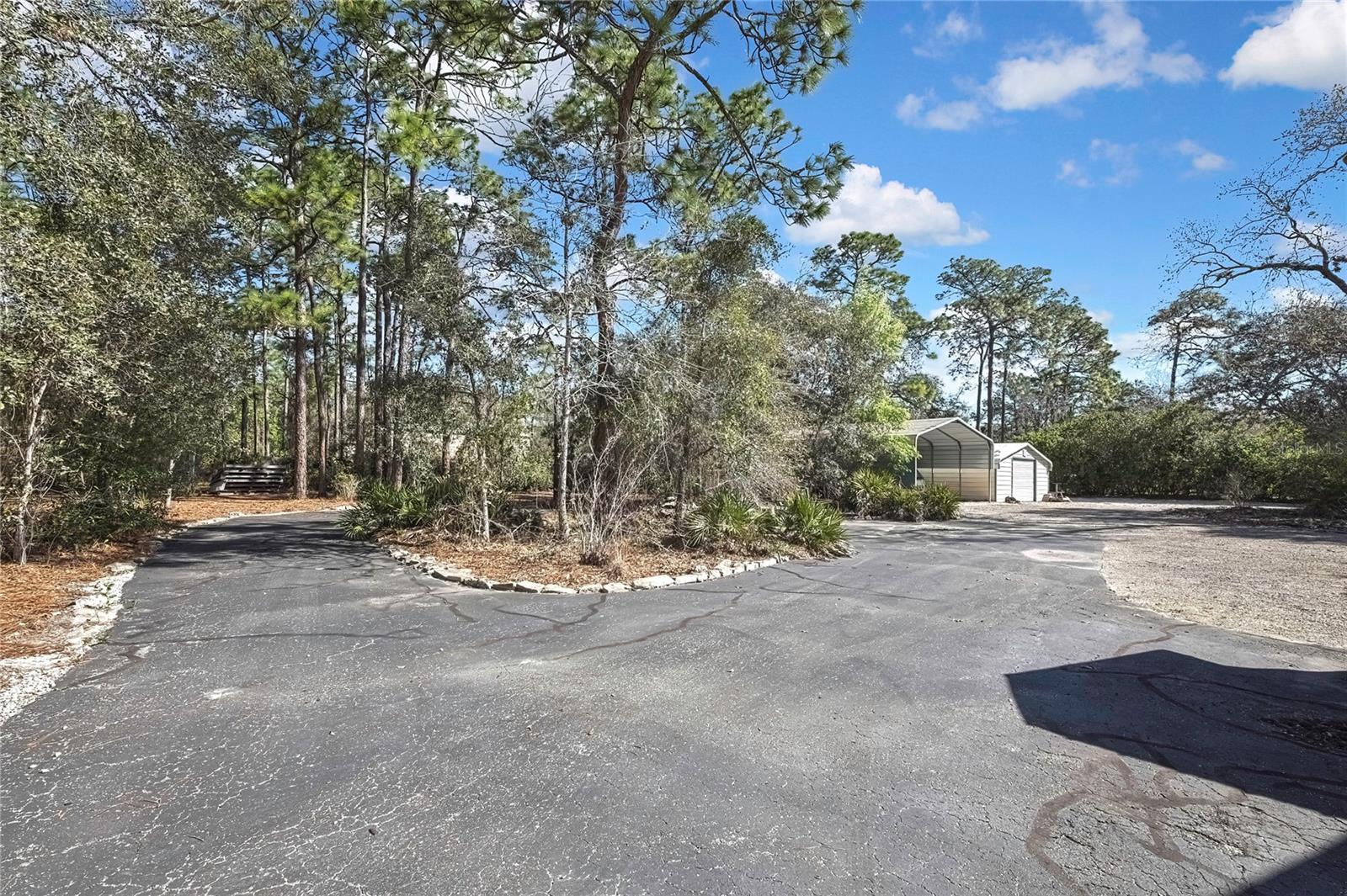 Circular Drive at Rear of House/Garages