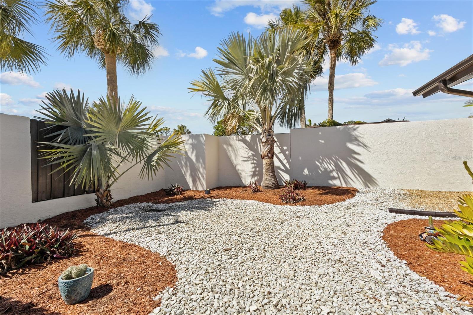 Private courtyard in the front of the home