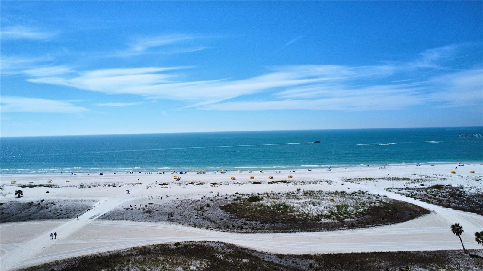 Aerial views of Treasure Island from Ocean Club