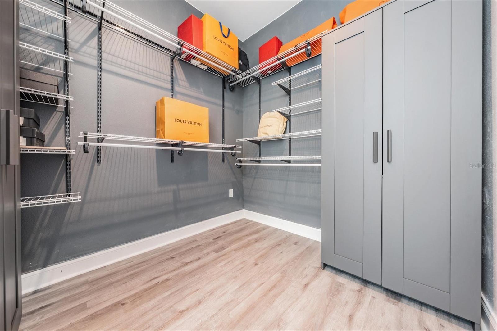 Massive walk in closet in the primary bedroom