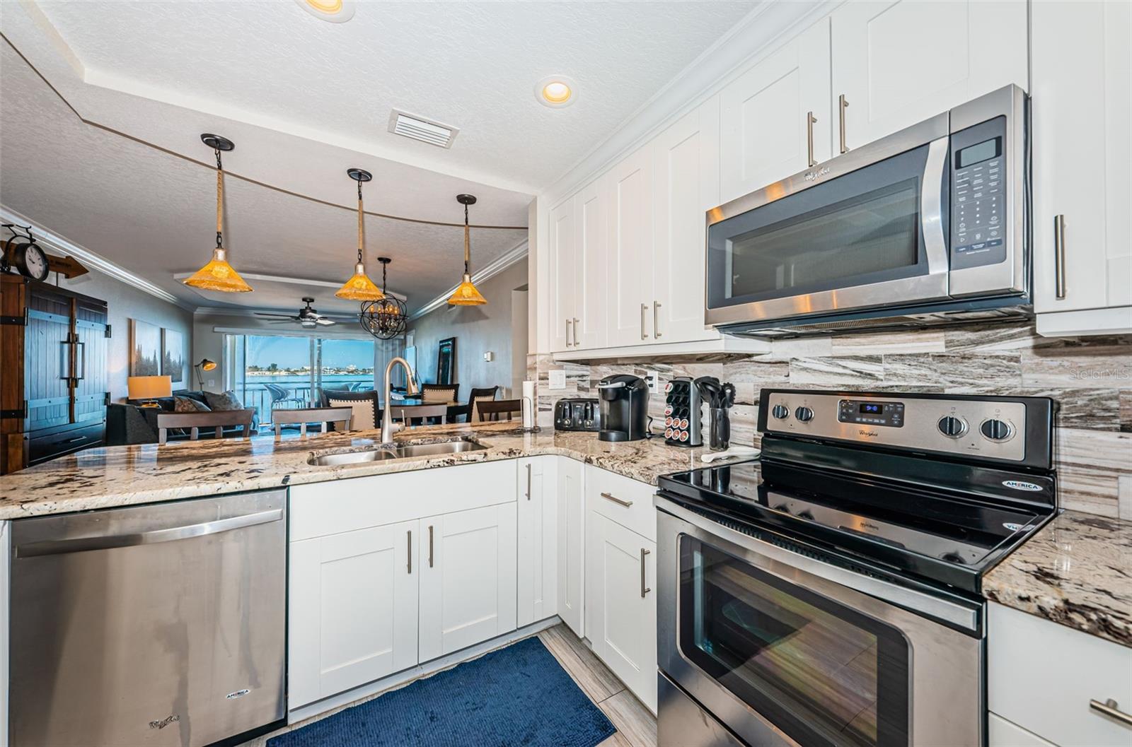 Kitchen Open to Main Living Area - with Water View!