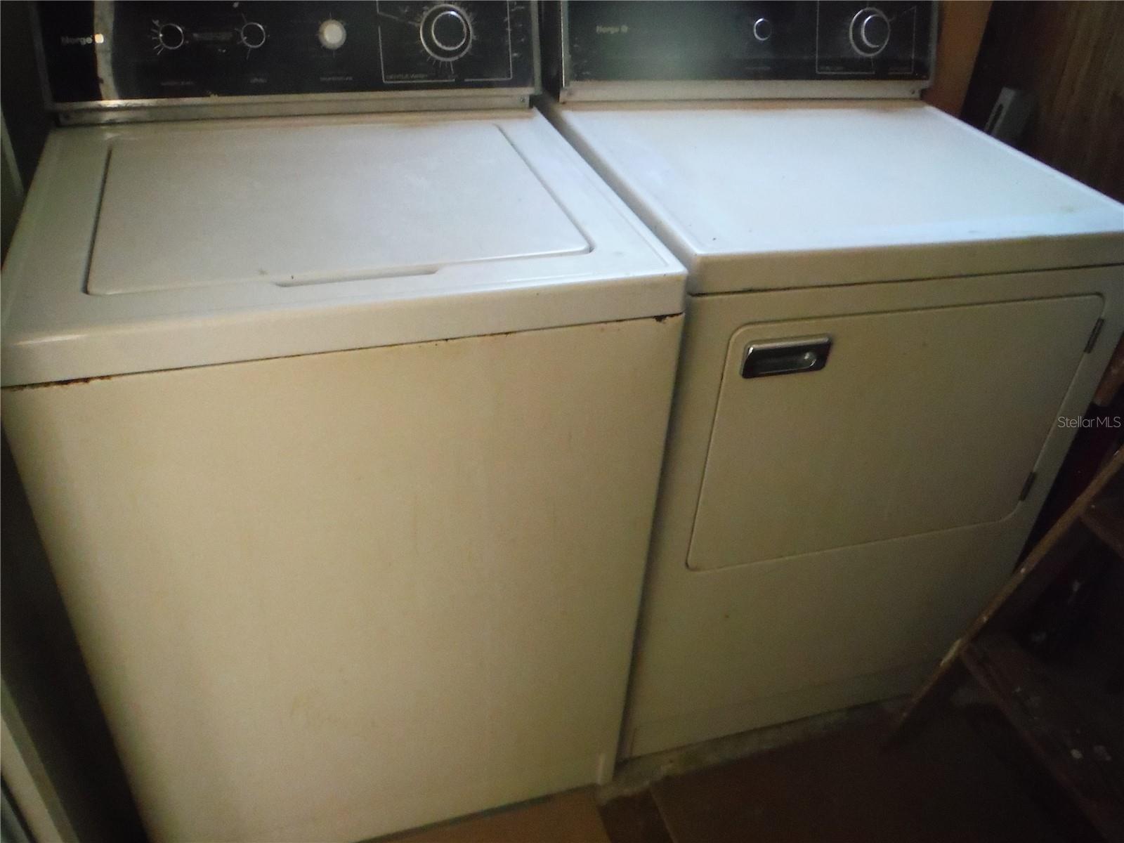 Washer & Dryer in the Shed