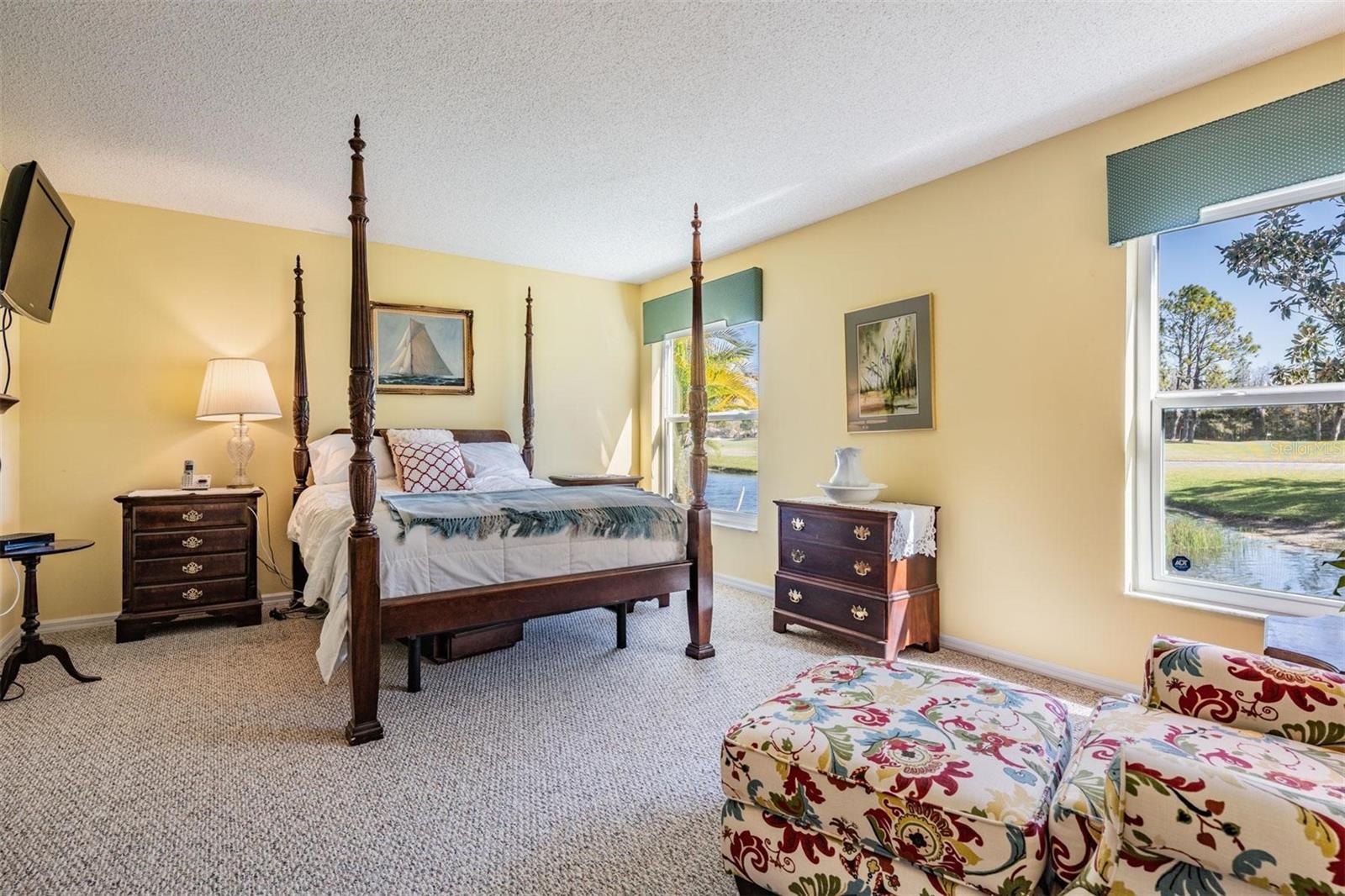 Master bedroom with golf course and pond views - get used to it!