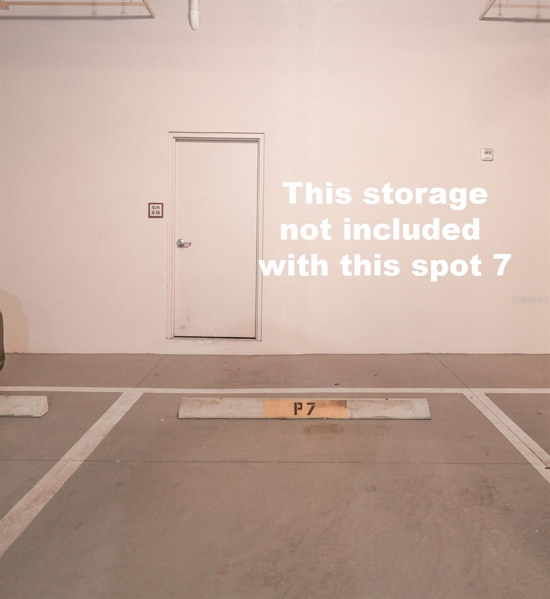 Parking 7 and parking 12 with a storage