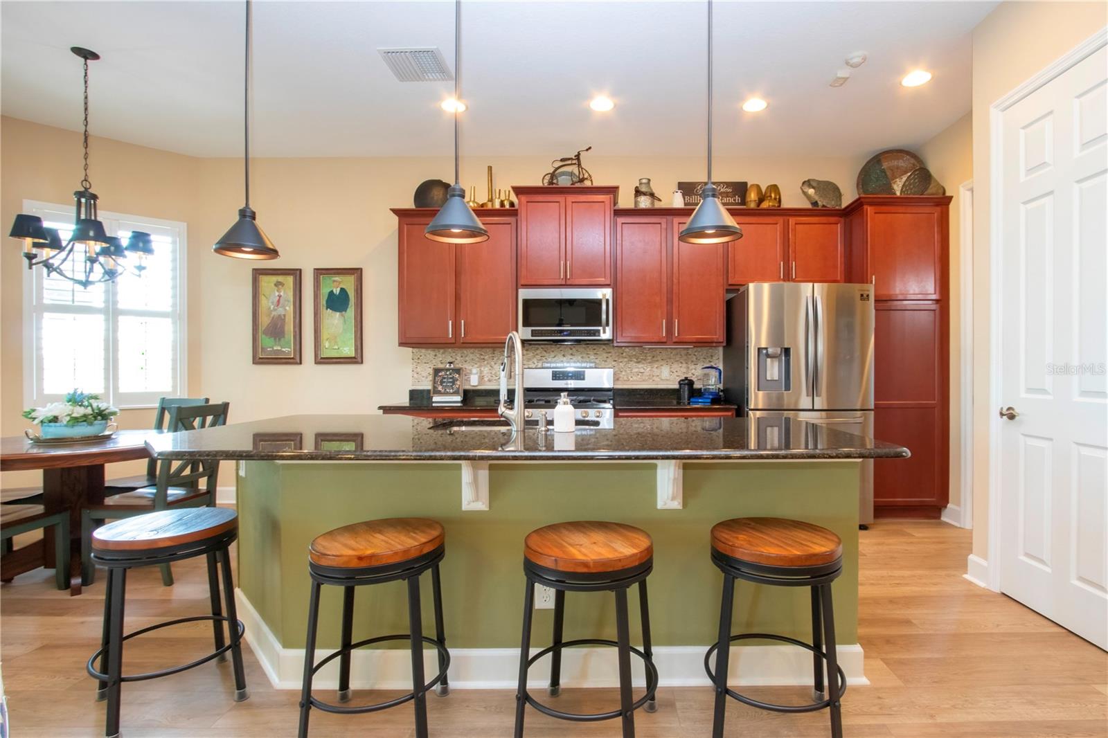 Cherry stained Maple cabinetry