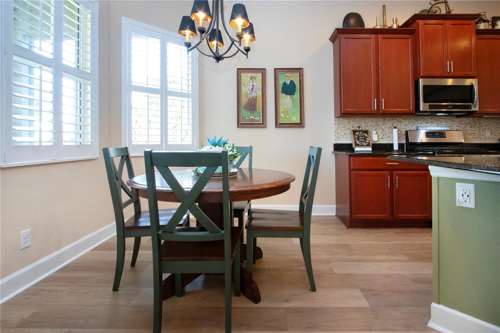 Breakfast Nook/ updated lighting